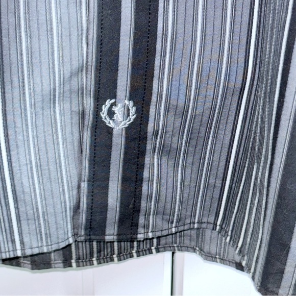 Bugatchi Uomo Black Stripe Shirt XXL Pocket Extra long - Picture 9 of 12